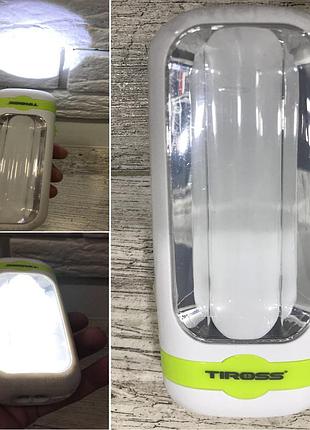 Ліхтар ручний led з акумулятором ts-1894 зарядка від мережі 220 в світить до 5 годин двофункціональний