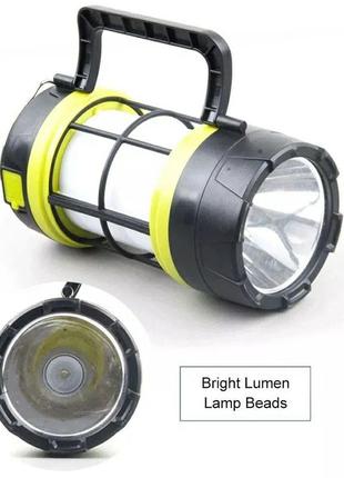 Ліхтар ручний акумуляторний powerbank 910-led+cob світлодіодний ліхтар-лампа акумулятора ємністю 3000 маг5 фото