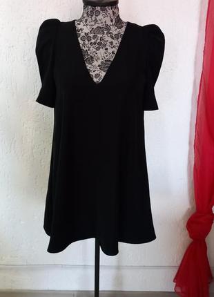 Платье, черное, мини. zara, xs