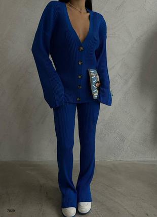 Стильный женский костюмчик машинная вязка 
модель 33185 фото