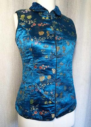 Женский жилет вышивка безрукавка жилетка утепленная этническая одежда китайская традиционная восточн2 фото
