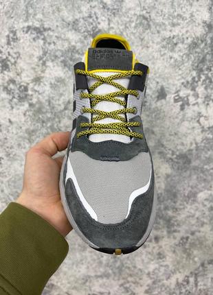Мужские кроссовки adidas nite jogger boost core black yellow dark grey 40-41-42-43-44-454 фото