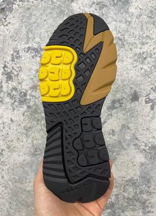 Мужские кроссовки adidas nite jogger boost core black yellow dark grey 40-41-42-43-44-456 фото