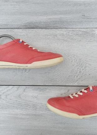 Ecco женские кожаные кроссовки красного цвета оригинал 37 37.5 размер