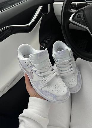 Кросівки nike sb dunk white violet
