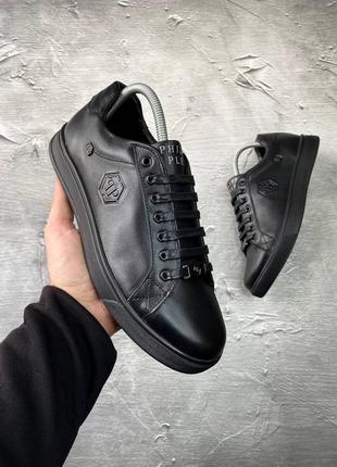 Чоловічі шкіряні кеди кросівки philipp plein