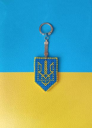 Патріотичний брелок тризуб 💙💛 (українська символіка)2 фото