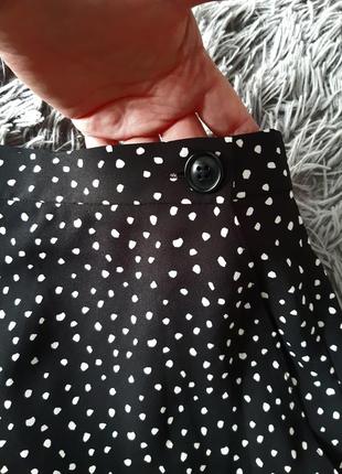 Красивая юбка иини асимметрия черно-белая точка 10 м5 фото