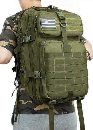 Тактичний рюкзак military армійський рюкзак туристичний на 40 літрів з системою m.o.l.l.e olive3 фото