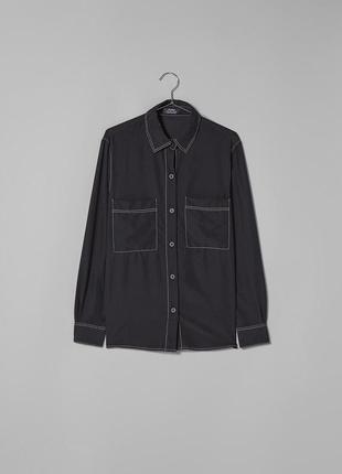 Тонкая рубашка из вискозы bershka