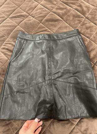 Юбка экокожа