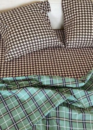 Стильный комплект постельного белья клетка