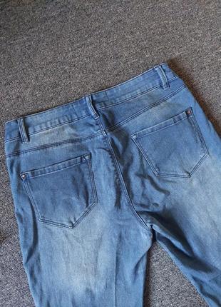 Круті брендові рвані джинси скінни з високою посадкою4 фото