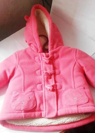 Яскраве тепле пальто дитяче для вашої принцеси, куртка для новонародженого, 0-3 міс