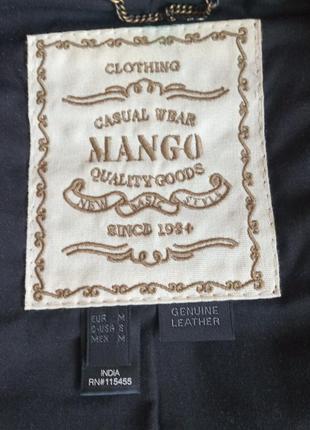 Кожаная женская куртка mango2 фото