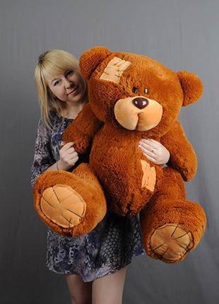 Плюшевий ведмедик 100 см кремовий "гріша" великий плюшевий ведмідь, велика м'яка іграшка плюшевий ведмедик 1 м7 фото