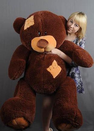 Плюшевий ведмедик 150 см коричневий "гріша" великий плюшевий ведмідь, велика м'яка іграшка плюшевий ведмедик 1,5 м5 фото