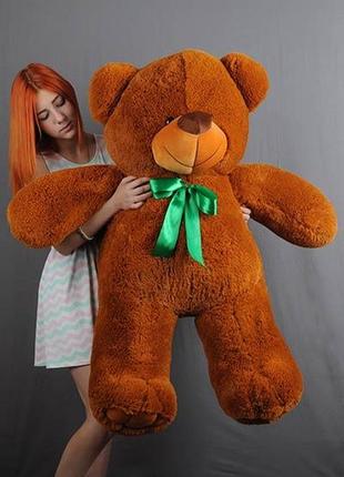 Плюшевий ведмедик 140см коричневий "веня" великий плюшевий ведмідь, велика м'яка іграшка плюшевий ведмедик2 фото