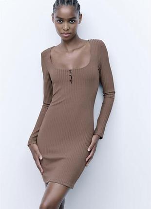 Сукня zara в рубчик 3