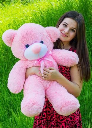 Плюшевий ведмедик 100 см рожевий "нестор" великий плюшевий ведмідь, велика м'яка іграшка плюшевий ведмедик 1 м2 фото