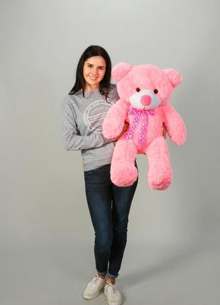 Плюшевий ведмедик 100 см рожевий "нестор" великий плюшевий ведмідь, велика м'яка іграшка плюшевий ведмедик 1 м