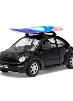 Машинка металева volkswagen new beetle kinsmart kt5028ws 1:32 інерційна (чорний)