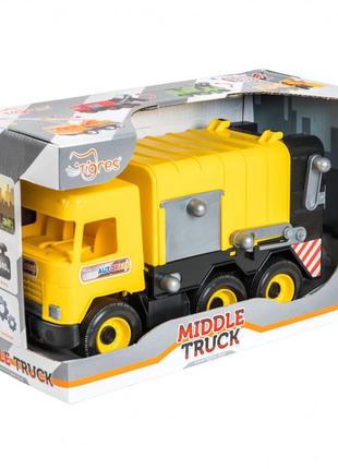 Игрушечный мусоровоз "middle truck" 39492 с контейнером