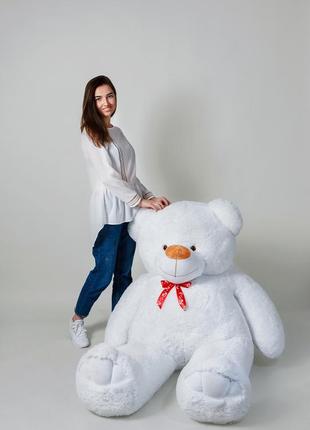 Плюшевий ведмедик 200см білий "веня" великий плюшевий ведмідь, велика м'яка іграшка плюшевий ведмедик два метри1 фото