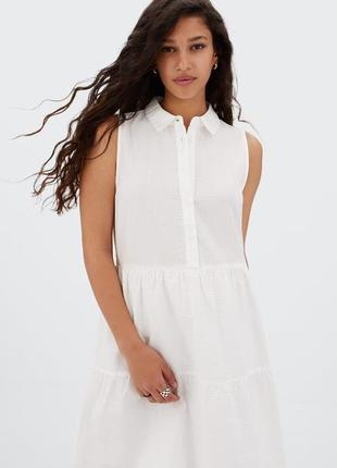 Сукня біла на літо stradivarius1 фото
