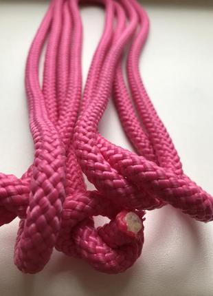 Скакалка гімнастична для гімнастики художньої 3 метри рожева 10 мм дитяча спортивна мотузкова4 фото