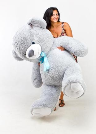Плюшевий ведмедик 2метра кремовий "томмі", великий плюшевий ведмідь, велика м'яка іграшка плюшевий ведмедик 190 см3 фото