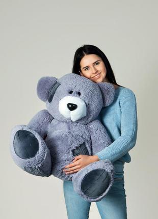 Плюшевий ведмедик 100 см сірий "гріша" великий плюшевий ведмідь, велика м'яка іграшка плюшевий ведмедик 1 м