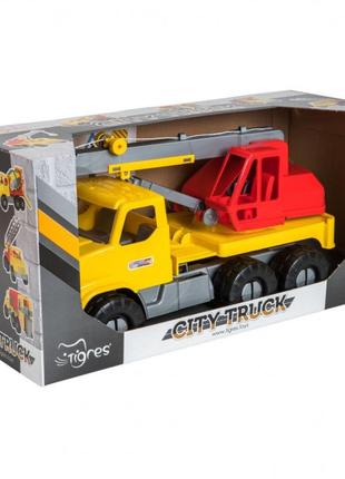 Іграшковий автокран "city truck" 39366 зі стрілою1 фото