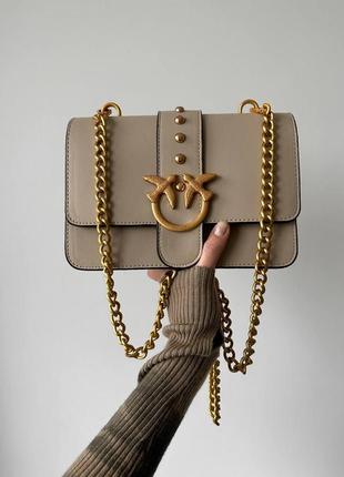Жіноча сумка pinko classic love bag beige