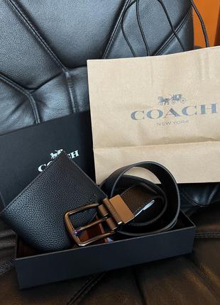 Ремінь та гаманець coach