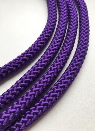 Скакалка гімнастична для гімнастики художньої 3 метри фіолетова 10 мм дитяча спортивна мотузкова10 фото