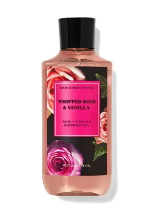 Гель для душу bath and body works whipped rose & vanilla