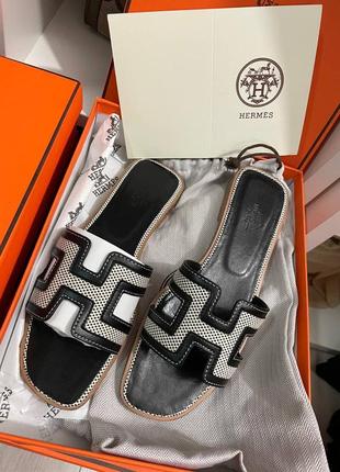 Шльопанці жіночі люкс у стилі hermes