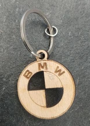 Брелок для ключей деревянный bmw1 фото