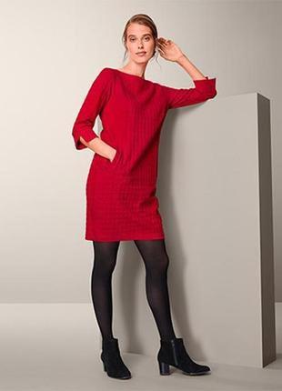 Женское трикотажное красное платье tchibo германия размер 48-50