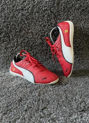 Кожаные весенние кеды кроссовки puma ferrari, размер 38-39, 24.5 см