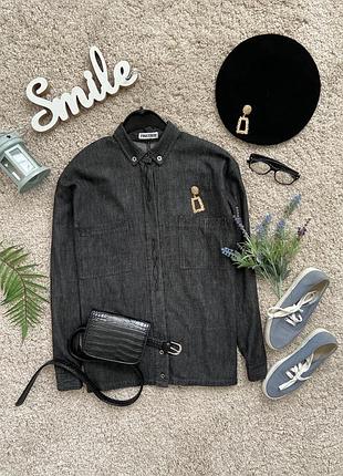 Базова джинсова сорочка оверсайз №35