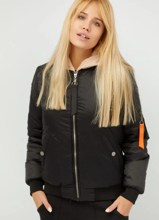 Куртка женская черная демисезонная код п657