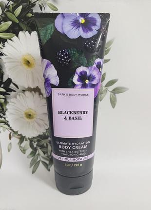 Крем для тіла blackberry & basil від bath and body works