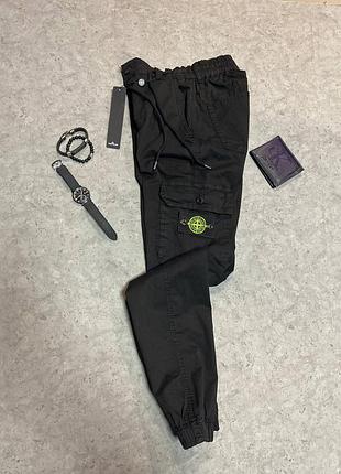 Топовые брюки карго stone island