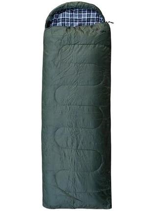 Спальный мешок totem ember plus одеяло с капюшоном кокон правый олива 190/75 походный туристический кемпинговы