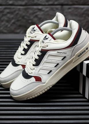 Кросівки чоловічі adidas drop step low білі, сірі ю адідас дроп степ лоу