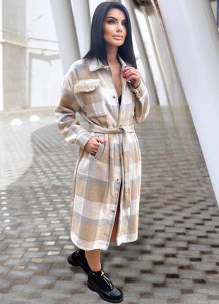 Жіноча рубашка пальто кардиган кашемир