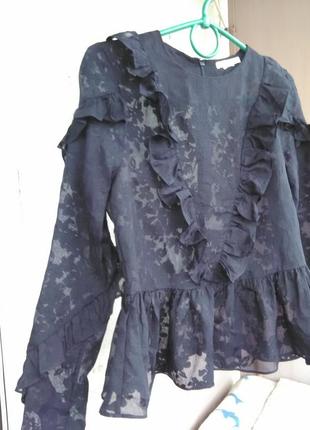 Бомбезная ажурная блузка с воланами3 фото