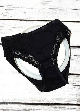 Трусы слипы черные женские хлопковые трусики италия la jole